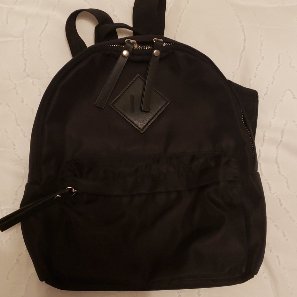 Black mini backpack